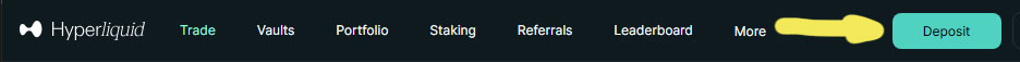 Deposit button location